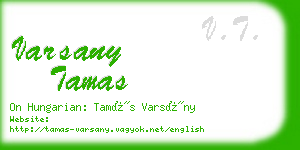 varsany tamas business card